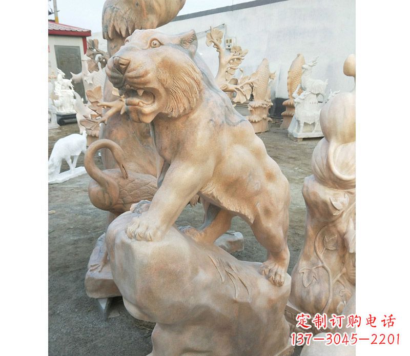 南阳高端石雕老虎,让你的公园里更加精彩