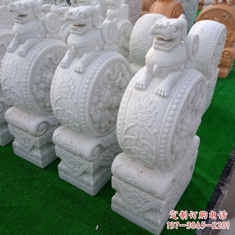 南阳老石雕门墩虎