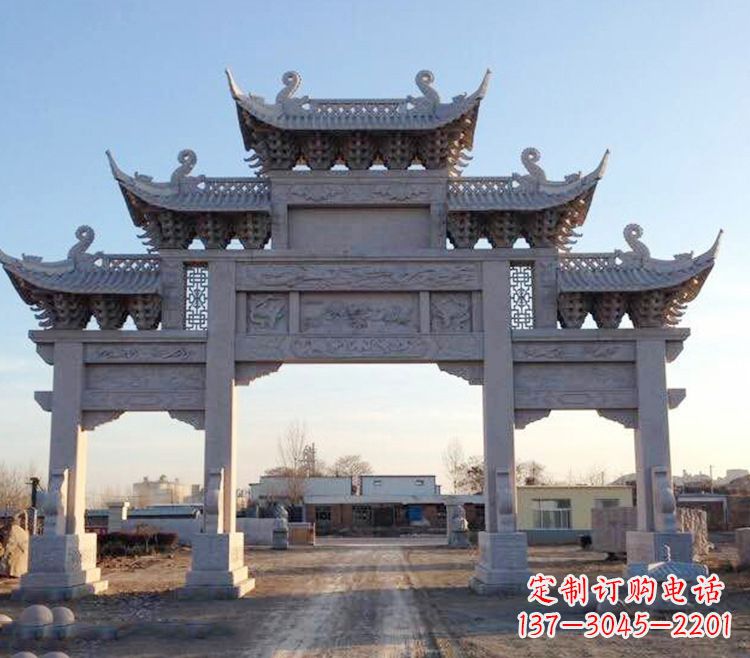 南阳传承创新,老石牌坊雕塑定制