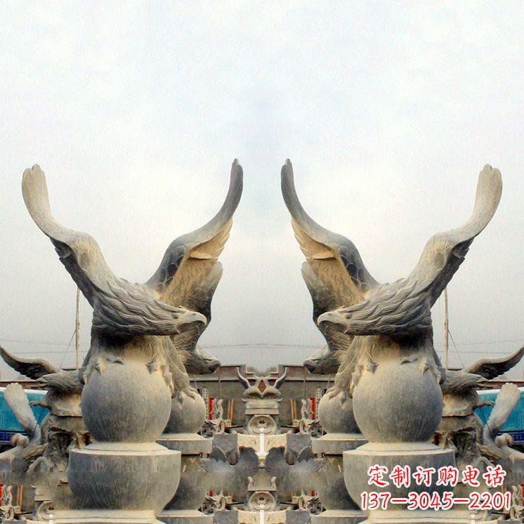 南阳老鹰青石雕塑