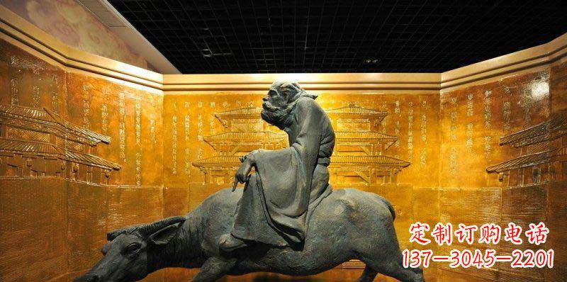 南阳精美老子骑牛铜雕,领略古代文化魅力