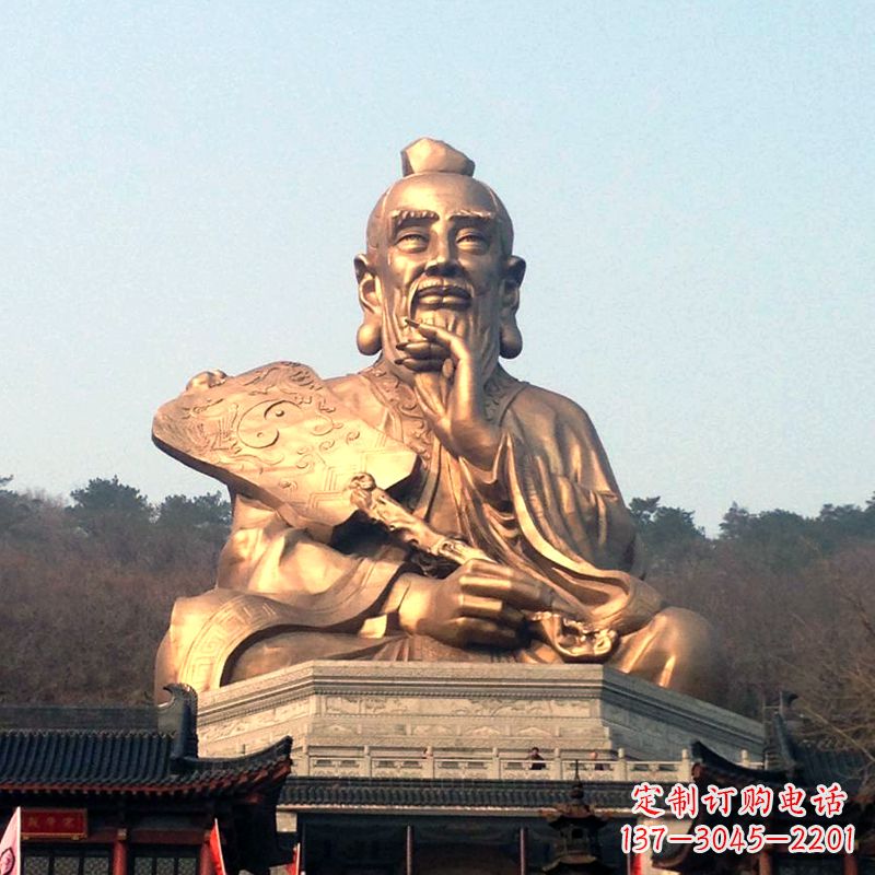 南阳老子铜雕像