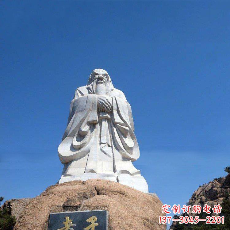 南阳经典的老子雕像,手工制作的沉思之作