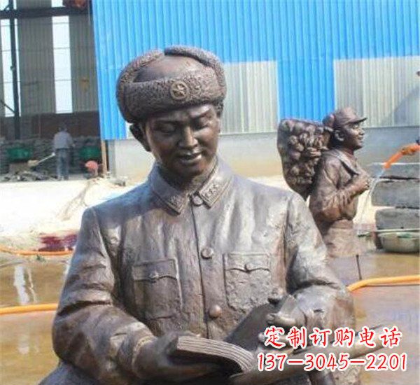 南阳中领雕塑:雷锋名人铜雕