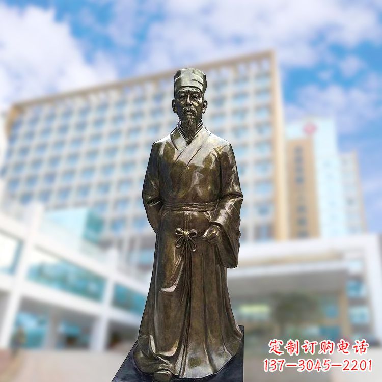 南阳李时珍仿铜雕塑-李时珍雕像