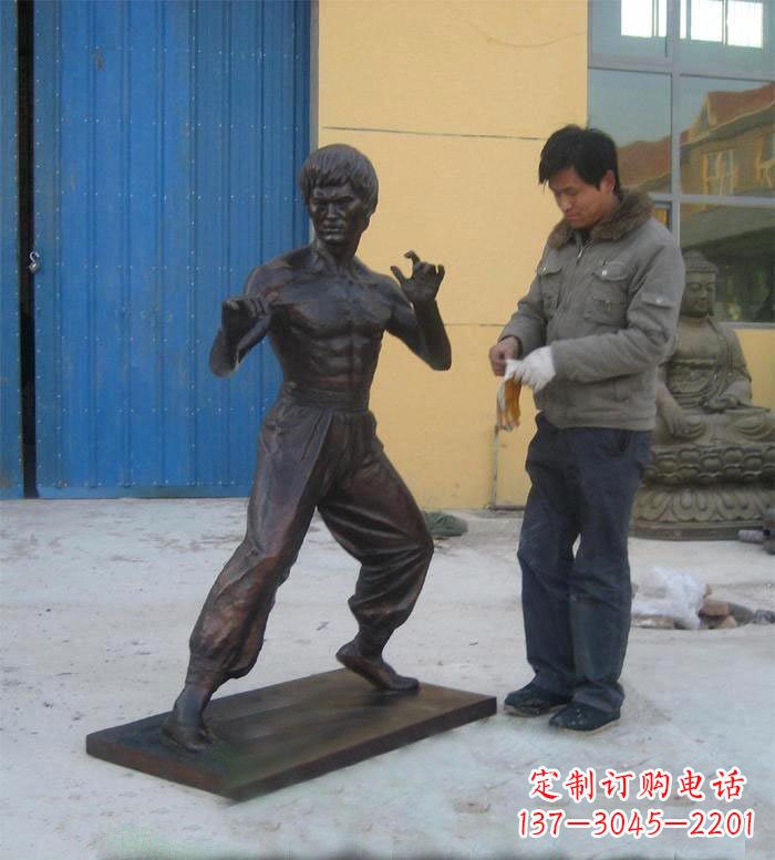 南阳李小龙铜雕222