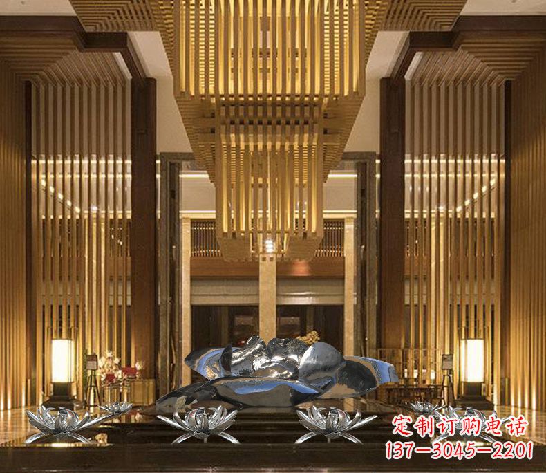 南阳专业定制莲花不锈钢雕塑