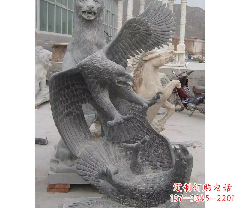 南阳中领雕塑推出的石雕老鹰是一款充满生机与力…