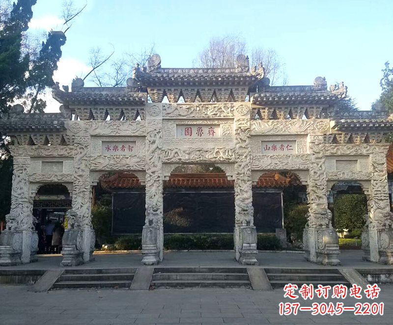 南阳传承石雕牌坊楼,领雕塑带来您极致定制