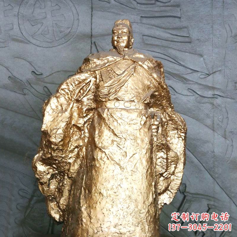 南阳鎏金明太祖雕像,精美历史纪念品