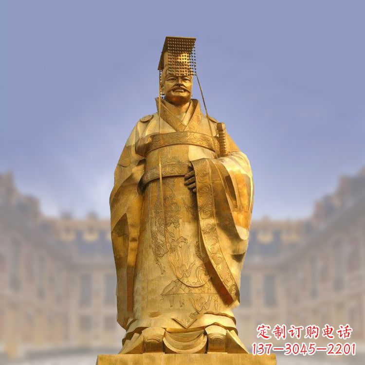南阳秦始皇铜雕塑,传承历史荣耀