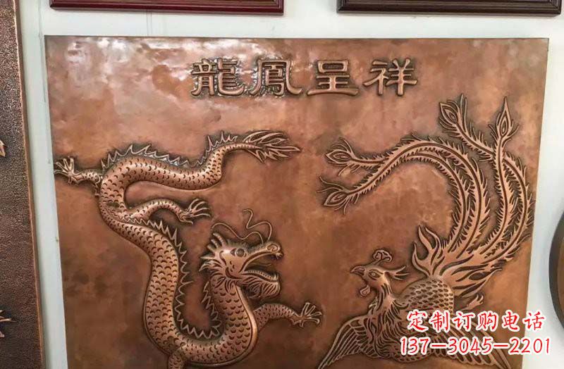 南阳中领雕塑|传统铜雕龙凤精美雕塑