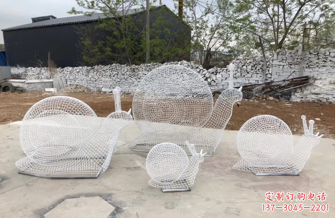 南阳精美绝伦的不锈钢镂空蜗牛雕塑