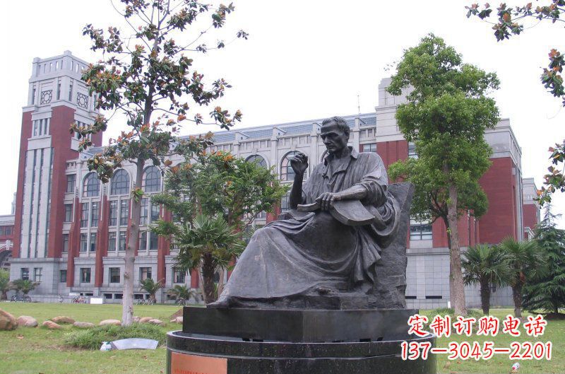 南阳卢梭西方名人铜雕由中领雕塑定制,是一款完…
