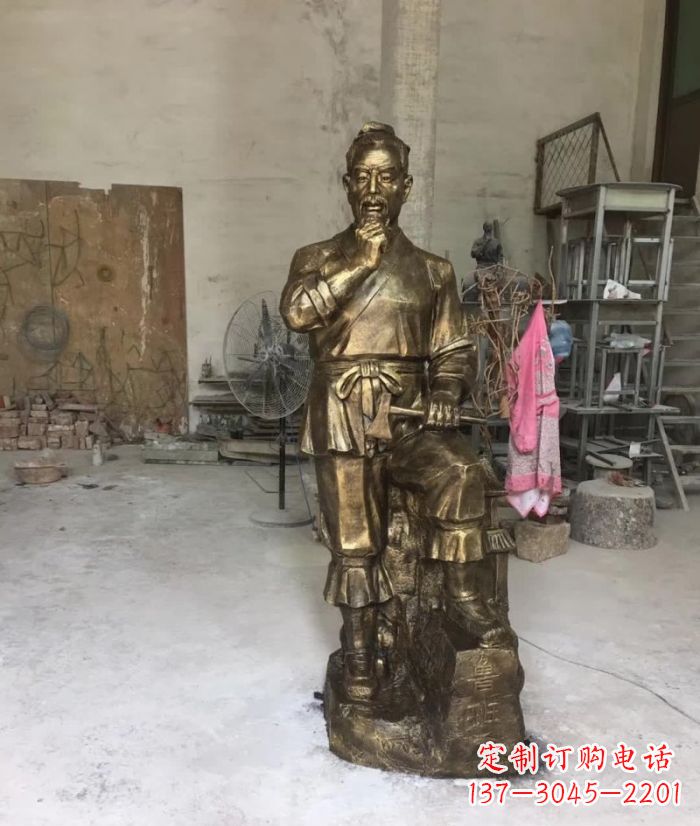 南阳鲁班古代名人铜雕