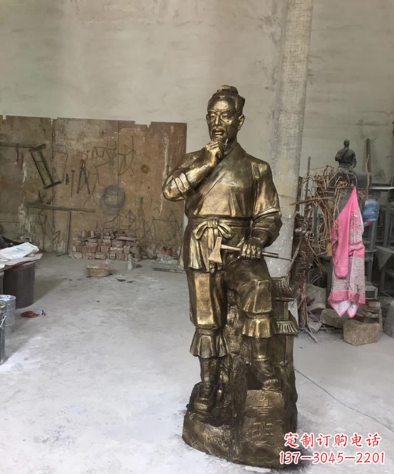 南阳鲁班声名鹊起的名人铜雕