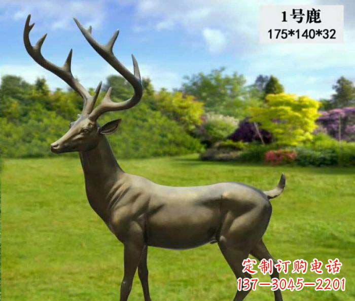 南阳鹿铜雕,尽显动物精髓