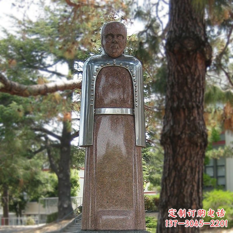 南阳纪念伟大的名人:路易斯·巴斯德抽象雕像