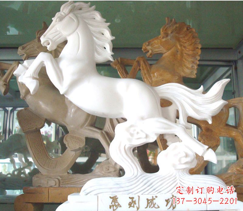 南阳精美马到成功景观石雕