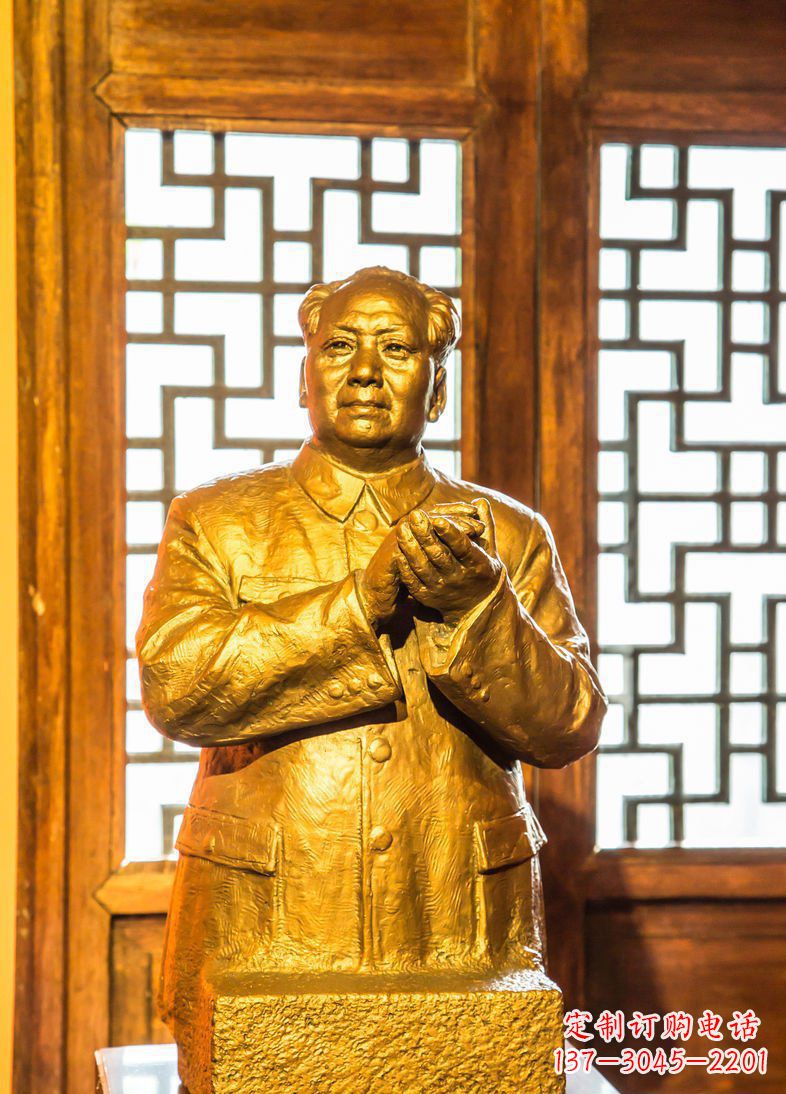 南阳伟人毛主席半身像铜雕
