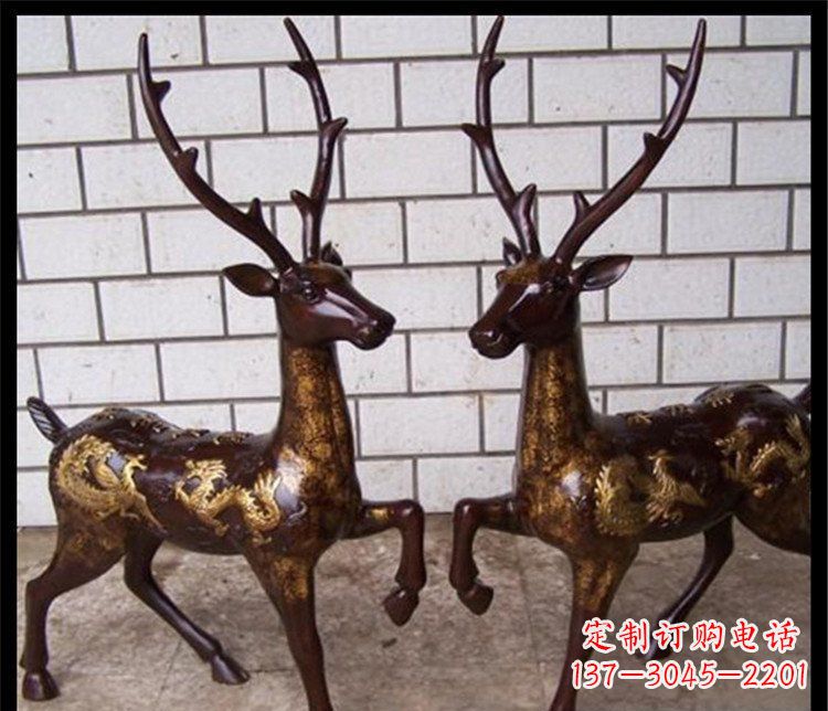 南阳中领雕塑梅花鹿玻璃钢动物雕塑是一款造型精…