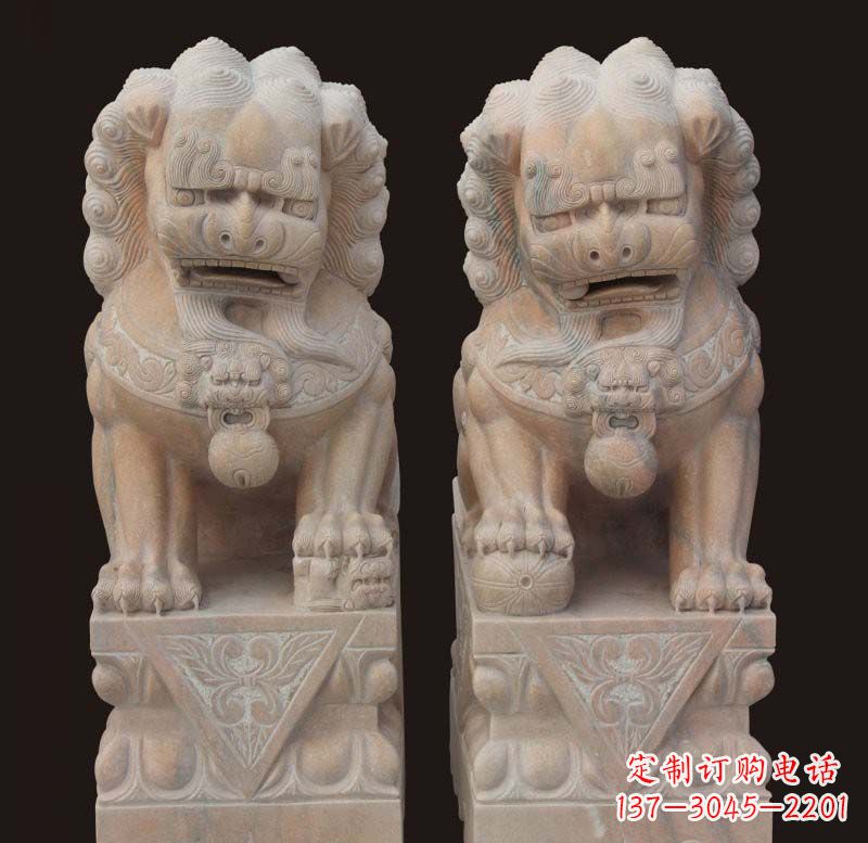南阳传统石狮子雕塑,精美绝伦