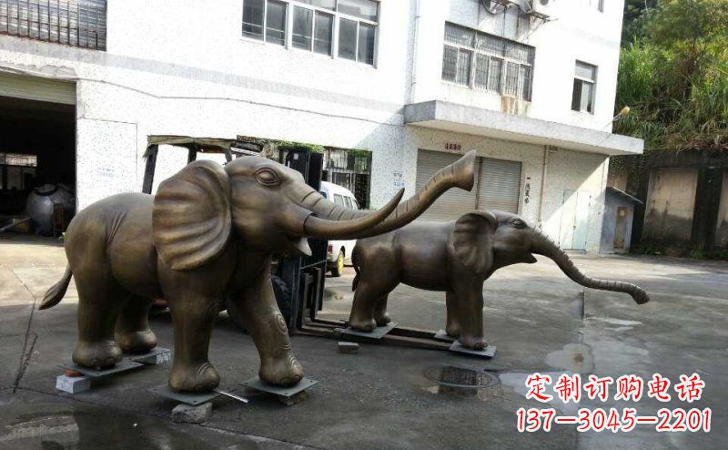 南阳典雅大象铜雕,精美艺术品