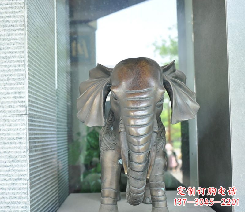 南阳艺术象征——门口镇宅大象铜雕