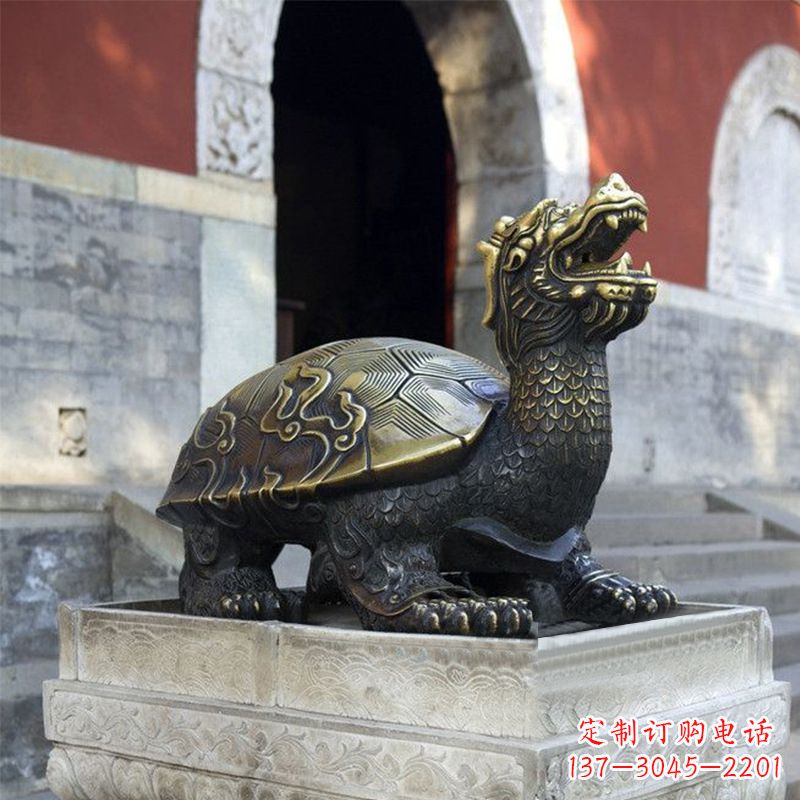 南阳弥勒佛坐赑屃雕塑-寺庙大门神兽动物雕塑