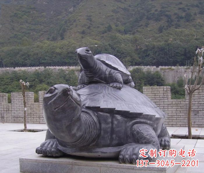 南阳中领雕塑母子乌龟公园石雕