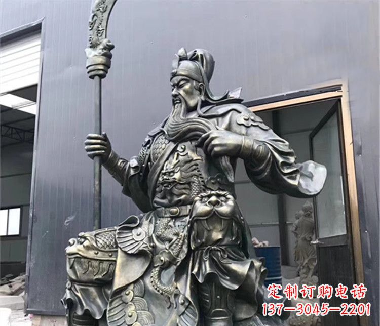 南阳拿刀的武财神关公铜雕