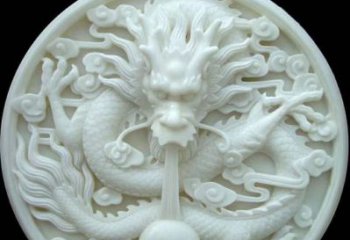 南阳汉白玉雕刻龙头摆件，悠然吟诗引领风尚