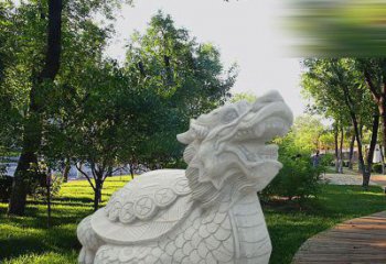 南阳中领雕塑——汉白玉龙龟石雕