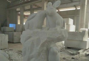 南阳精美的中国古典生肖兔雕塑