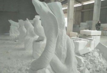 南阳中领雕塑汉白玉生肖蛇雕塑