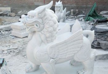 南阳品质卓越的汉白玉独角兽雕塑
