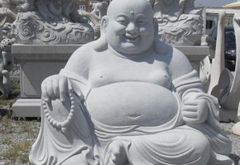 南阳精美高雅的汉白玉弥勒佛雕像
