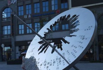 南阳传统与现代完美结合的户外日晷雕塑
