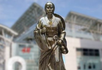 南阳华佗仿铜雕塑，雕刻技艺精湛