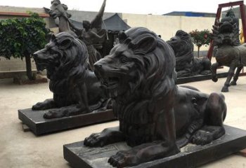 南阳汇丰手工铸铜狮子雕塑