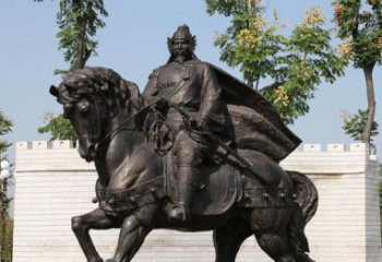 南阳将军骑马古代人物铜雕