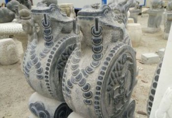 南阳古韵深远，金蟾抱鼓石仿古门墩雕塑