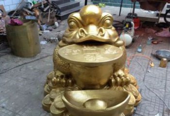 南阳铜质金蟾招财动物雕塑