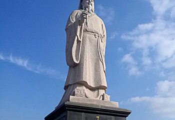 南阳精美的历史名人雕塑——王羲之砂岩石雕像