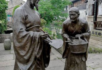 南阳经典雕塑：王羲之情景小品