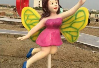 南阳领雕塑：精美的蝴蝶仙子公园景观雕塑