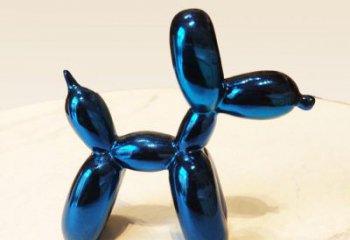 南阳蓝色气球狗雕塑摆件，可定制大小