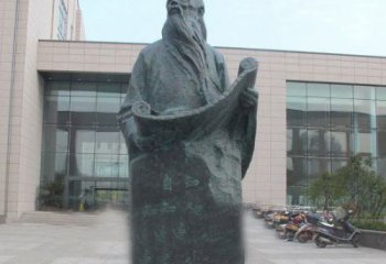 南阳老子校园名人铜雕——精雕细琢，百年不朽