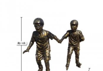 南阳中领雕塑推出的趣味滑冰儿童雕塑一直是客户…