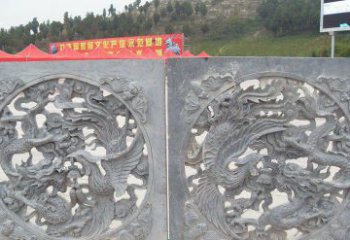 南阳龙凤呈祥公园景观石雕--精美绝伦的龙凤陪伴